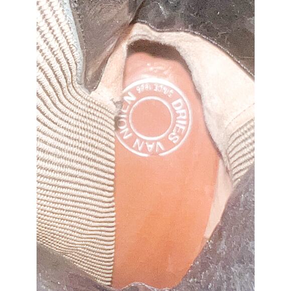 Dries Van Noten Black Heeled Leather Boots EUC Sz 9 - Picture 10 of 12